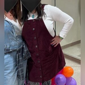 CELEBRITY PINK corduroy overall dress